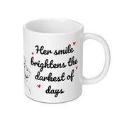 Her Smile Mug, Brighten Days Gift, Floral Mug, Inspirational Mug, Motivational Quote Mug, Flower Mug, Coffee Lover Gift, Tea Mug - Tawshia